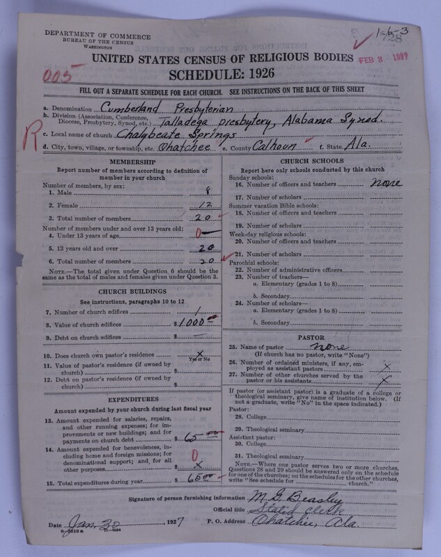 Scan of Cumberland Presbyterian Church: 728