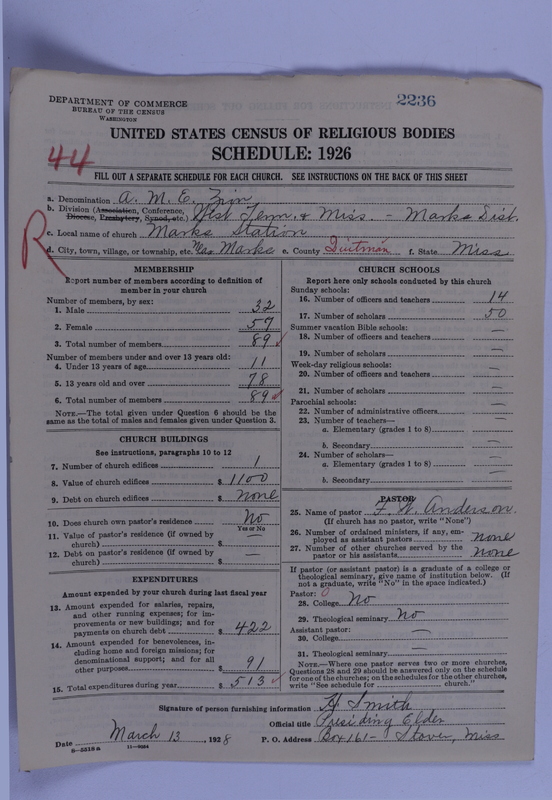 Scan of African Methodist Episcopal Zion Church: 2236