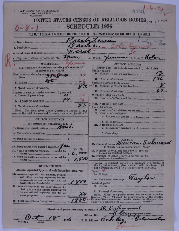 Scan of Presbyterian Church in the United States of America: 8121