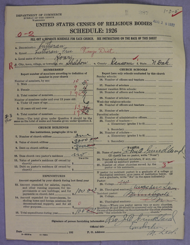 Scan of Lutheran Free Church: 287