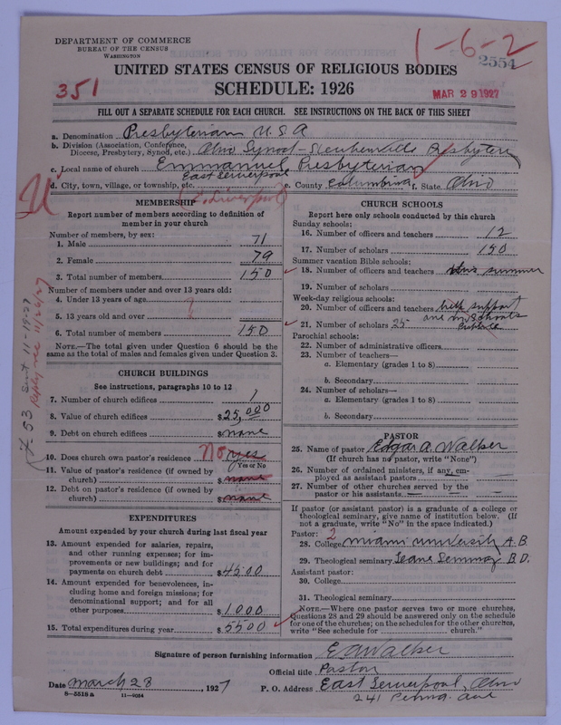 Scan of Presbyterian Church in the United States of America: 2554