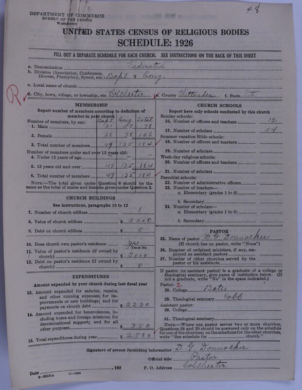 Scan of Federated Churches: 48