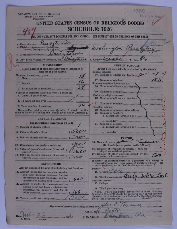 Scan of Presbyterian Church in the United States of America: 2352
