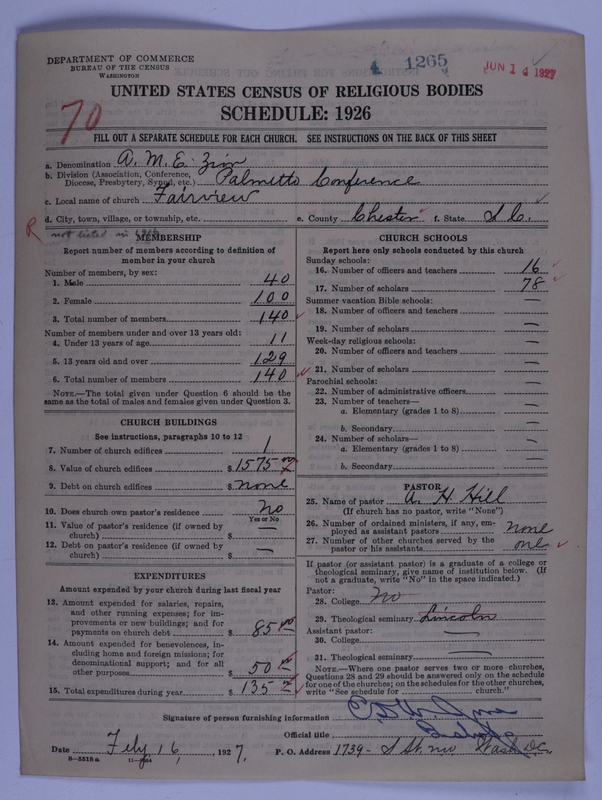 Scan of African Methodist Episcopal Zion Church: 1265