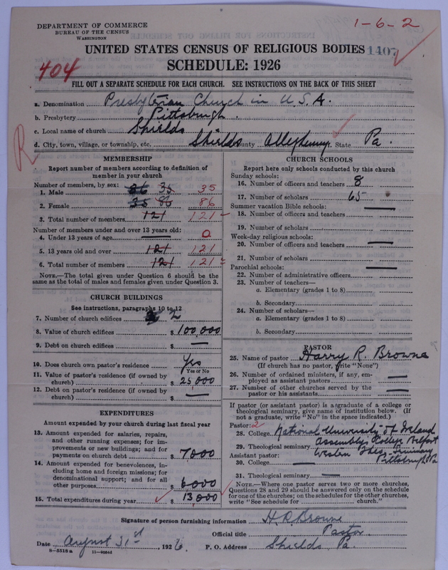 Scan of Presbyterian Church in the United States of America: 1407