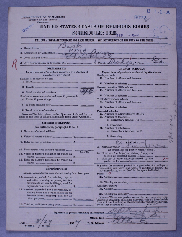 Scan of Negro Baptists: 8672