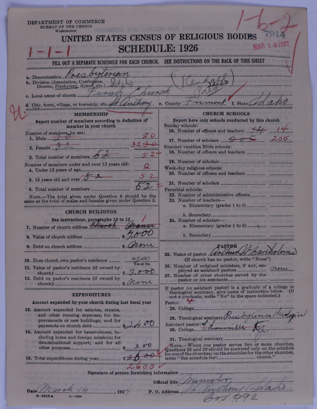 Scan of Presbyterian Church in the United States of America: 7914