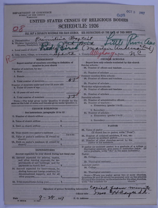 Scan of Primitive Baptists: 608
