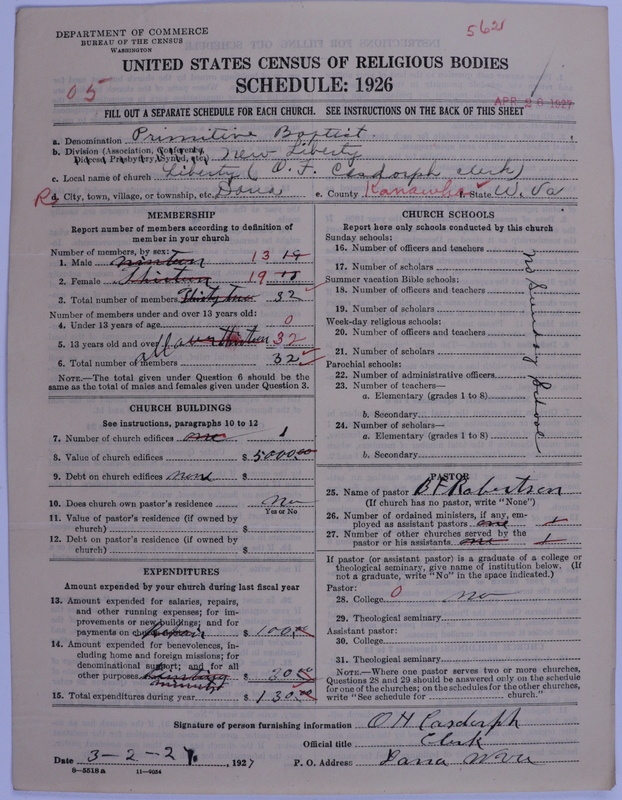 Scan of Primitive Baptists: 562