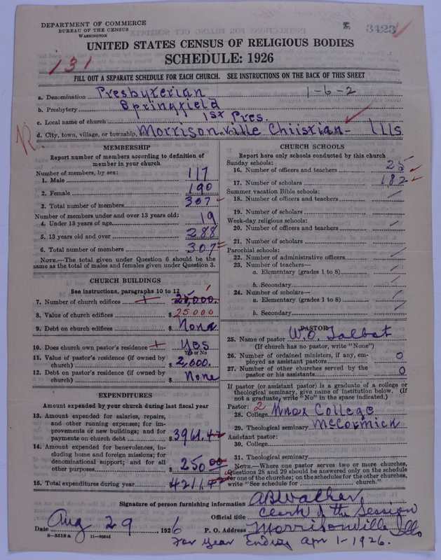 Scan of Presbyterian Church in the United States of America: 3423