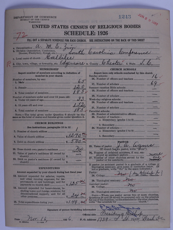 Scan of African Methodist Episcopal Zion Church: 1243