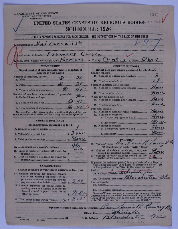 Scan of Universalist Church: 307
