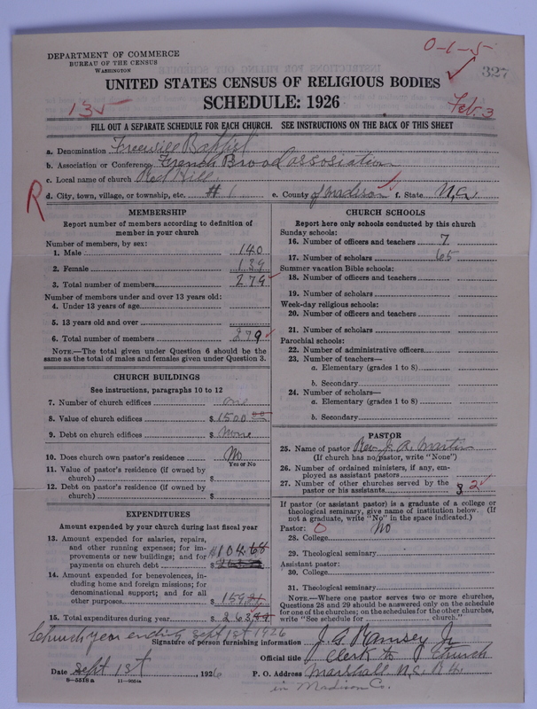 Scan of Free Will Baptists: 327
