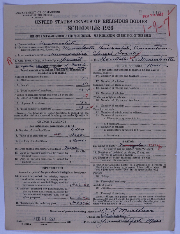 Scan of Universalist Church: 110