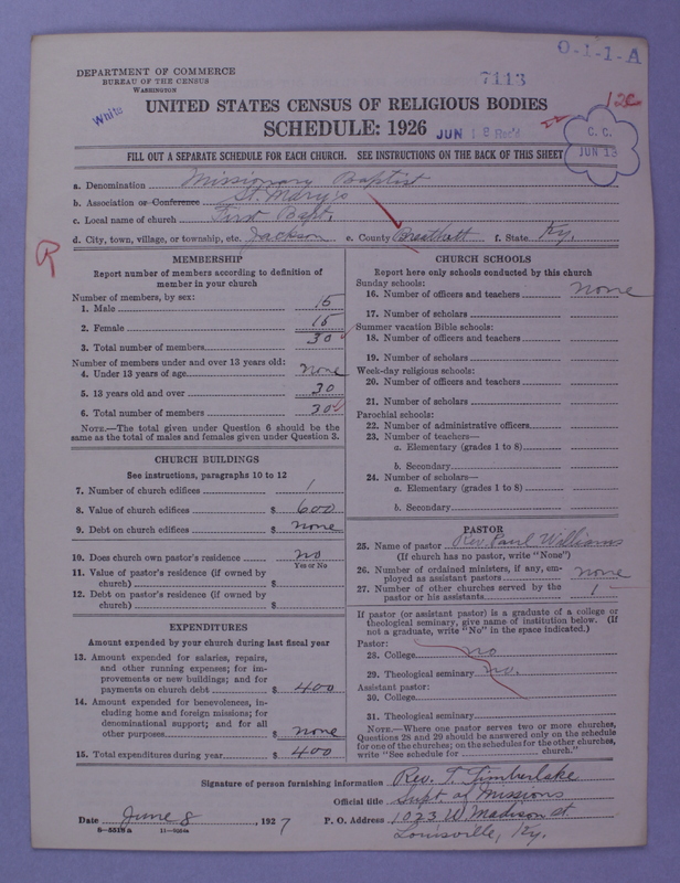 Scan of Negro Baptists: 7113