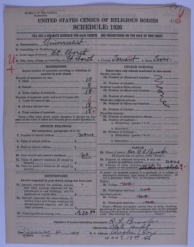 Scan of Universalist Church: 490