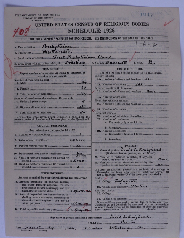 Scan of Presbyterian Church in the United States of America: 1947