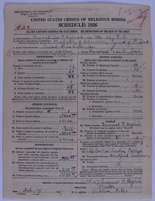 Scan of Presbyterian Church in the United States of America: 5627