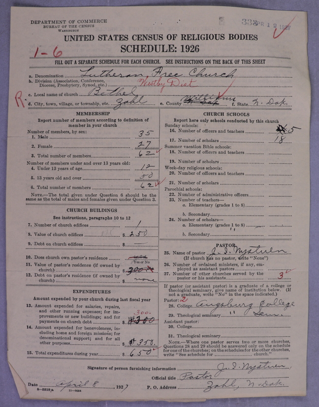 Scan of Lutheran Free Church: 333