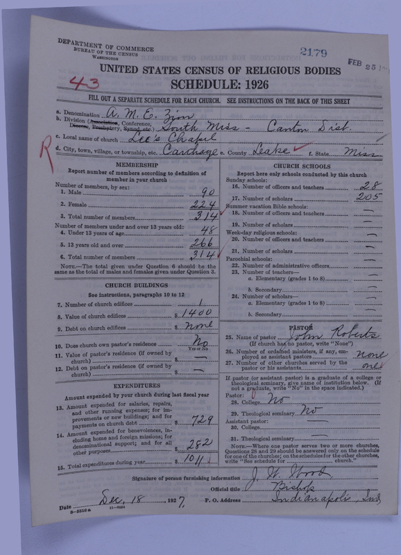 Scan of African Methodist Episcopal Zion Church: 2179