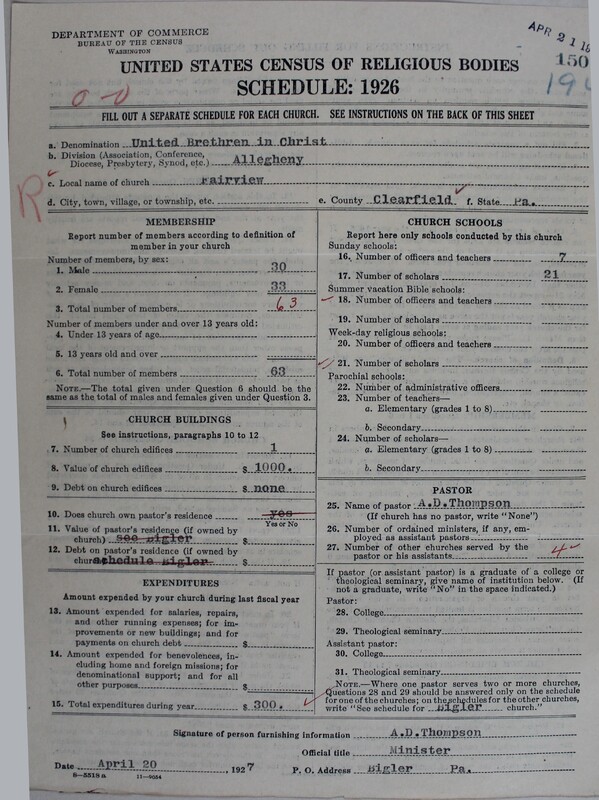 Scan of Church of the United Brethren in Christ: 150