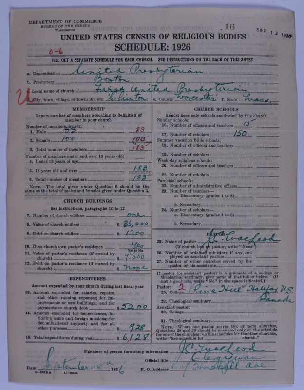 Scan of United Presbyterian Church of North America: 16