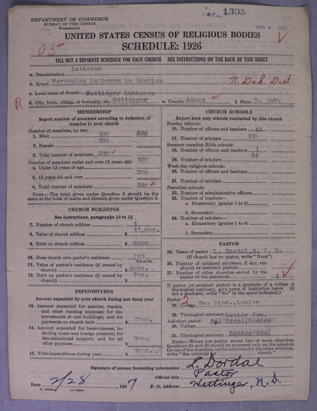 Scan of Norwegian Lutheran Church of America: 1395