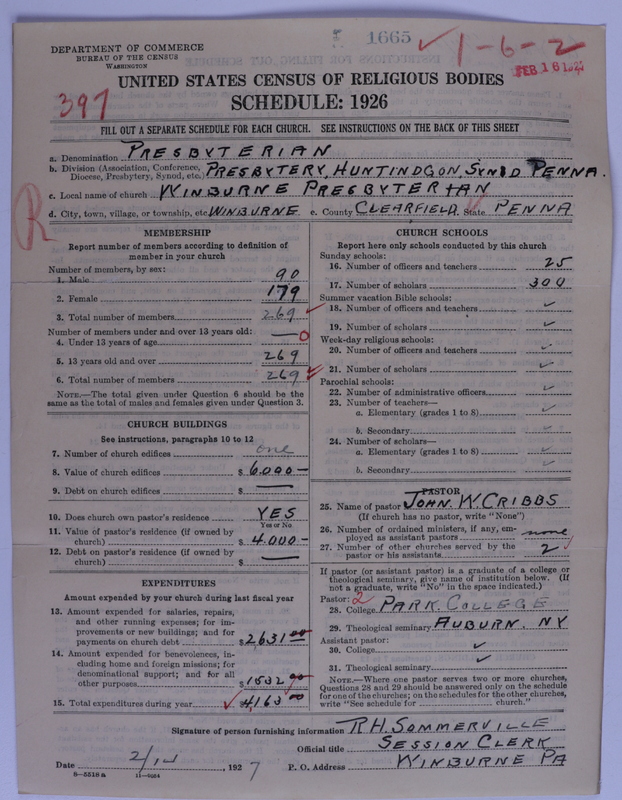 Scan of Presbyterian Church in the United States of America: 1665