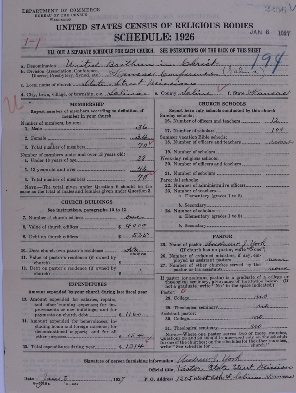 Scan of Church of the United Brethren in Christ: 2256