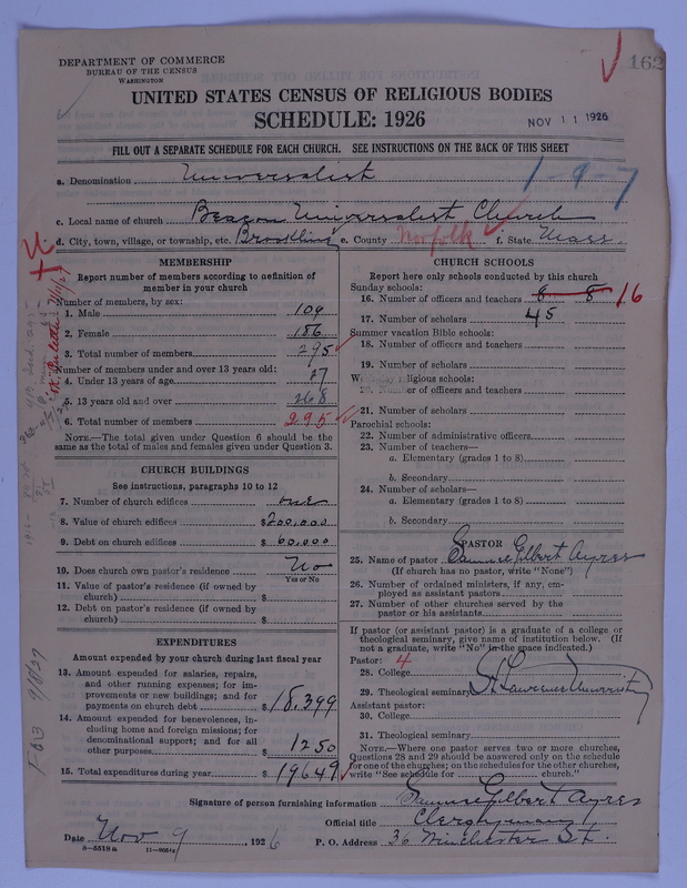 Scan of Universalist Church: 162