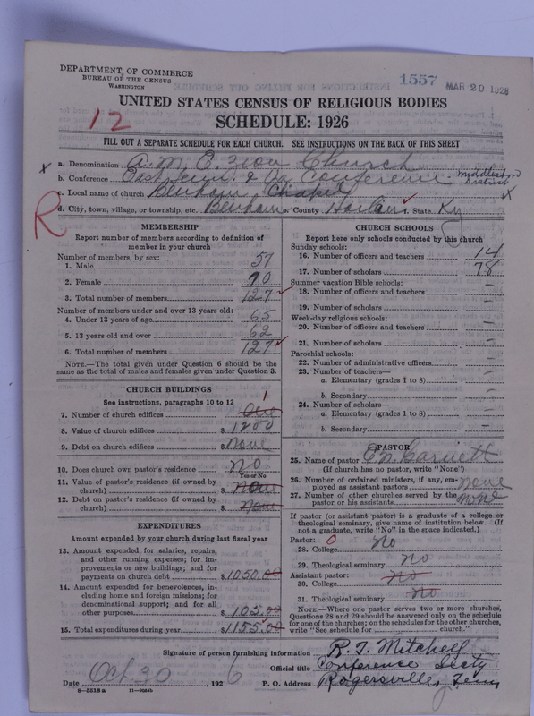 Scan of African Methodist Episcopal Zion Church: 1557