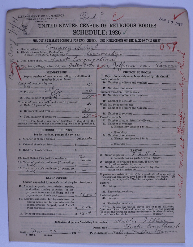 Scan of Federated Churches: