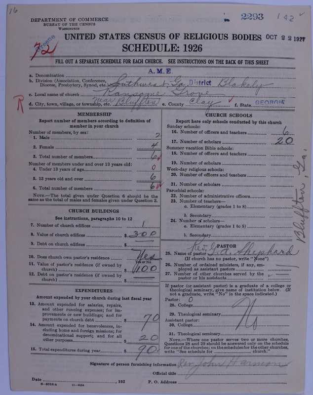 Scan of African Methodist Episcopal Church: 2293
