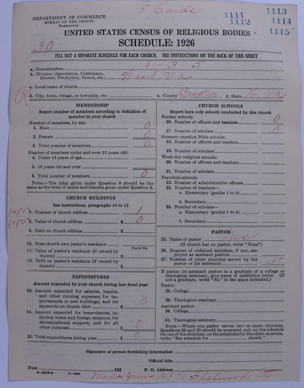Scan of Methodist Protestant Church: 1113