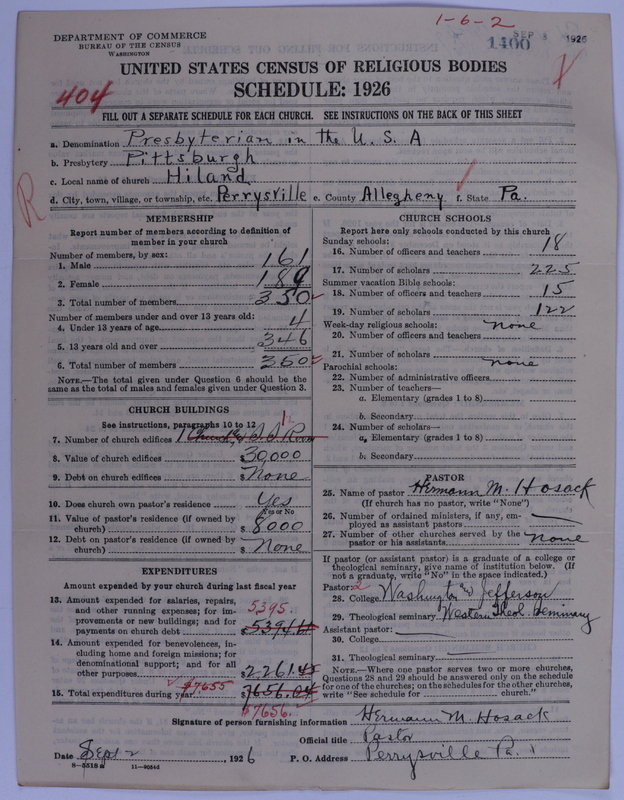 Scan of Presbyterian Church in the United States of America: 1400
