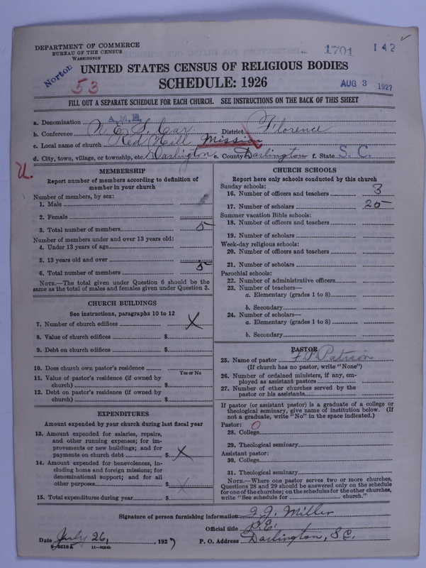 Scan of African Methodist Episcopal Church: 1701
