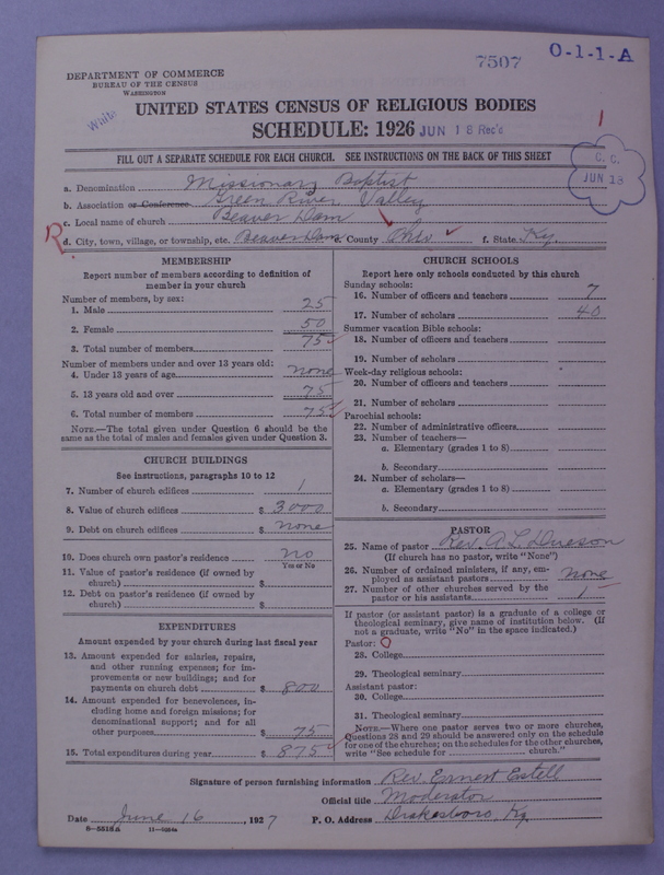 Scan of Negro Baptists: 7507