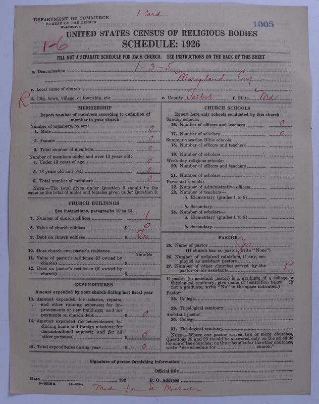 Scan of Methodist Protestant Church: 1005