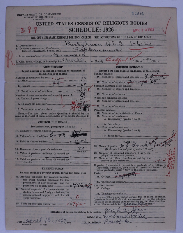 Scan of Presbyterian Church in the United States of America: 1504