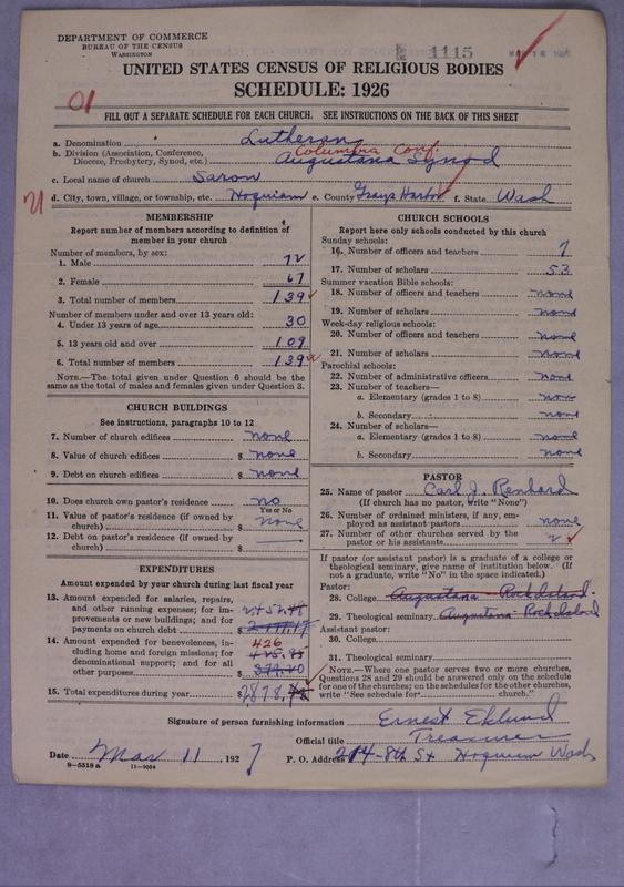 Scan of Evangelical Lutheran Augustana Synod of North America: 1115
