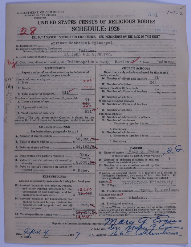 Scan of African Methodist Episcopal Church: 551
