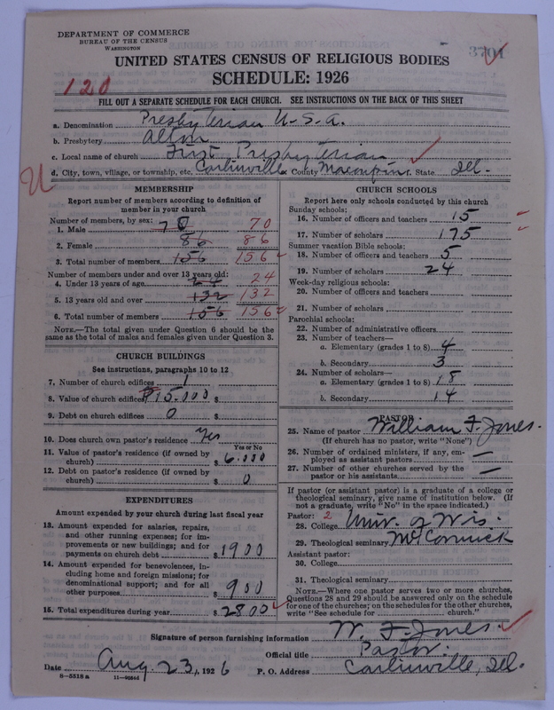 Scan of Presbyterian Church in the United States of America: 3701