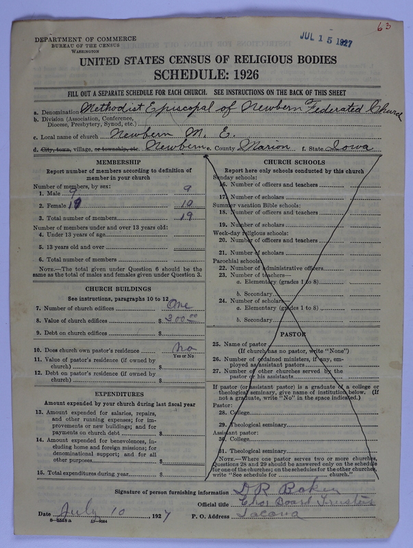 Scan of Federated Churches: 63