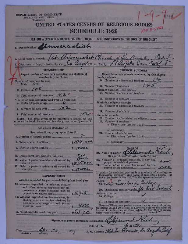 Scan of Universalist Church: 494