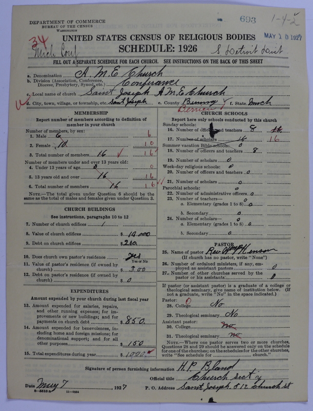 Scan of African Methodist Episcopal Church: 693