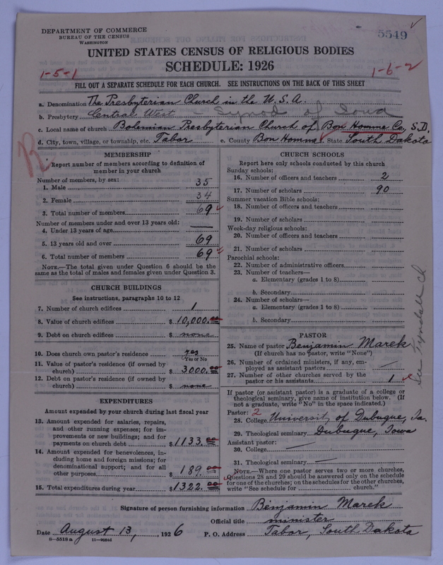 Scan of Presbyterian Church in the United States of America: 5549