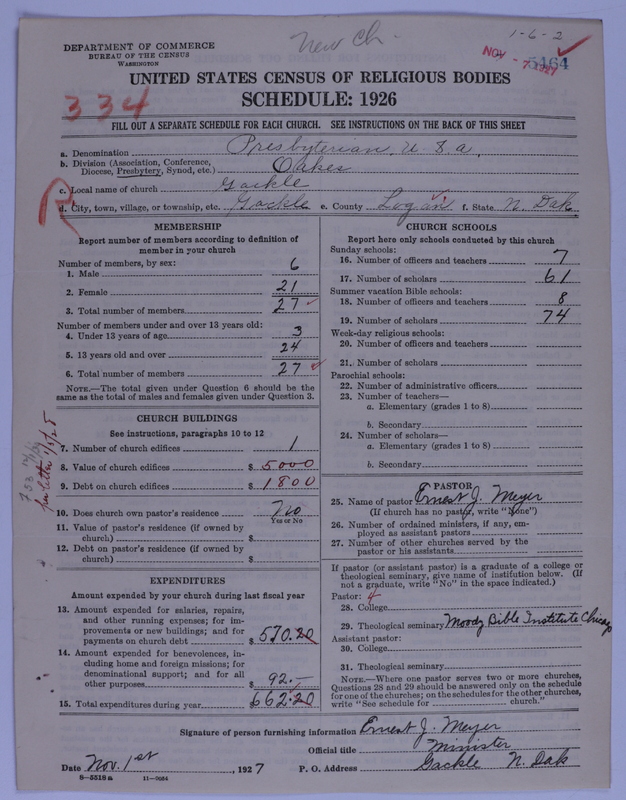 Scan of Presbyterian Church in the United States of America: 5464