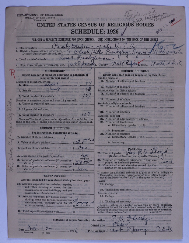 Scan of Federated Churches: