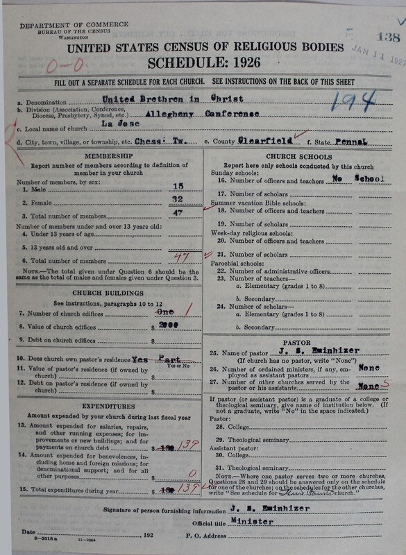 Scan of Church of the United Brethren in Christ: 138