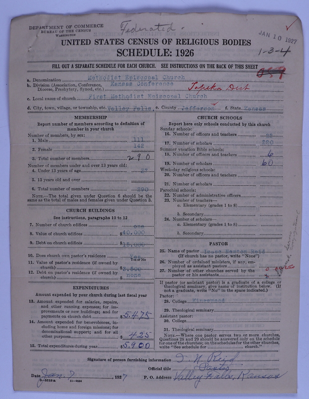 Scan of Federated Churches: